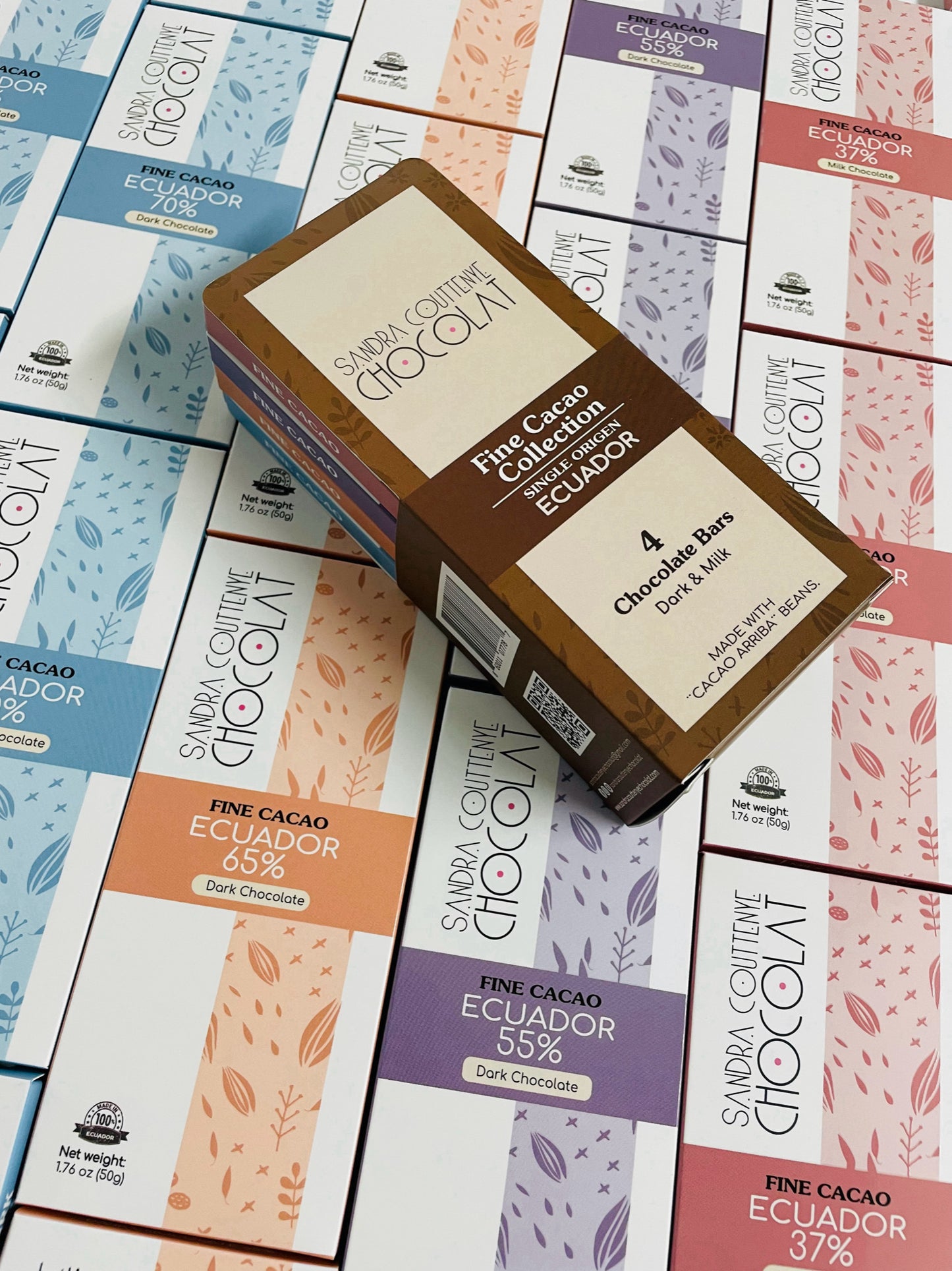 Fine Cacao Chocolate, 1.76 oz (Pack of 4) (Pack 4, Mix Chocolate)