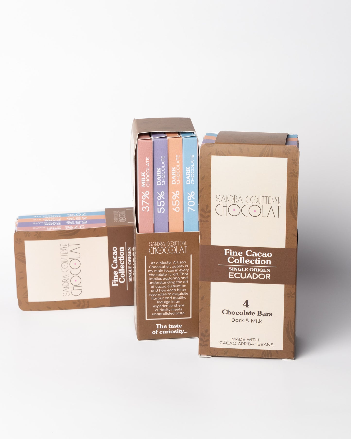 Fine Cacao Chocolate, 1.76 oz (Pack of 4) (Pack 4, Mix Chocolate)
