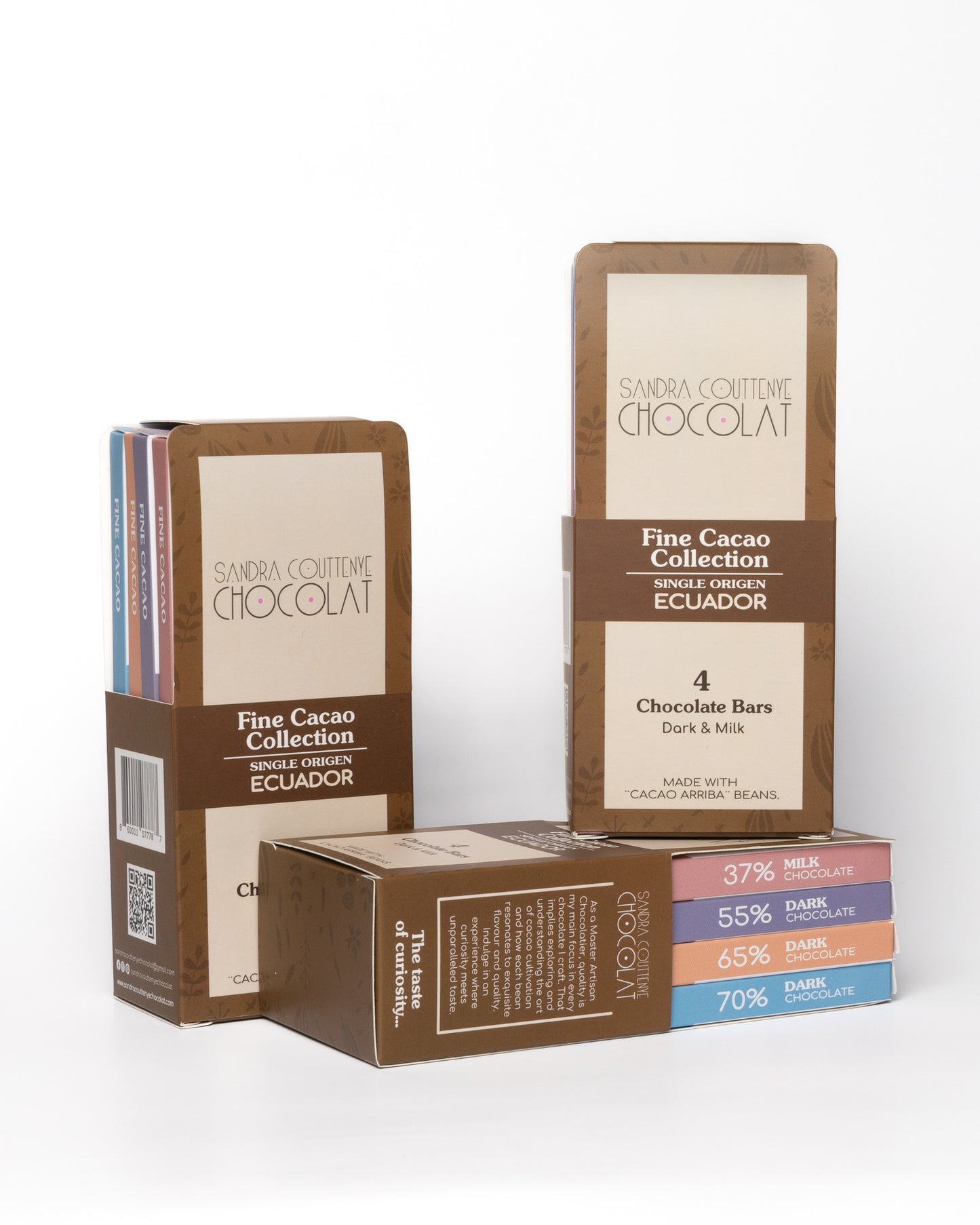 Fine Cacao Chocolate, 1.76 oz (Pack of 4) (Pack 4, Mix Chocolate)